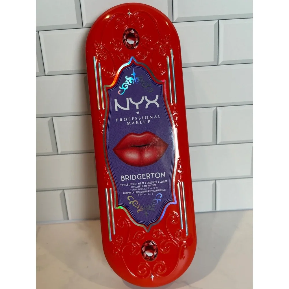 NYX Bridgerton 2 Piece‎ Lip Kit Rogue Romance Flirt Alert Gloss & Liner NEW